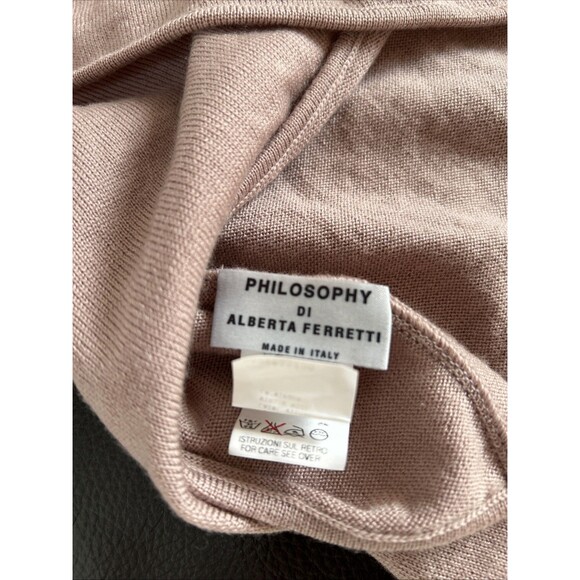 Philosophy Alberta Ferretti Halter Neck Open Wrap Back Fine Knit Wool Sweater 8 - Picture 8 of 10